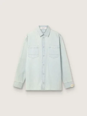 Men’s overshirt in light blue denim