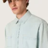 Men’s overshirt in light blue denim