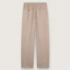 Men’s pants in gray wool blend with pinstripe motif