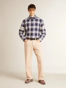 Men’s pink dyed jeans