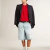 Men's polo shirt in red cotton piquet