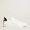 Men’s Purestar with white leather star and burgundy croc-print leather heel tab