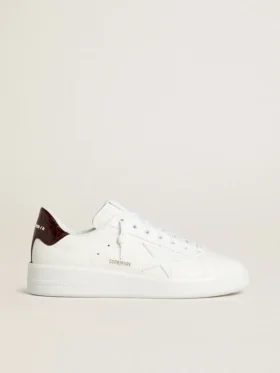 Men’s Purestar with white leather star and burgundy croc-print leather heel tab