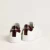 Men’s Purestar with white leather star and burgundy croc-print leather heel tab