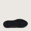 Men’s Running Sole in black nappa leather and suede with a white star