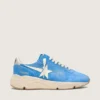 Men’s Running Sole in bright blue suede with white star