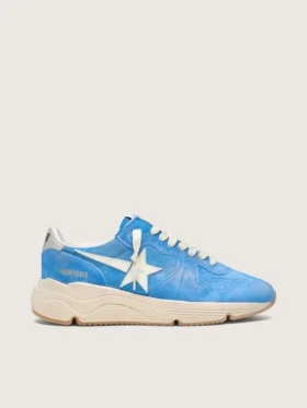 Men’s Running Sole in bright blue suede with white star