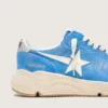 Men’s Running Sole in bright blue suede with white star