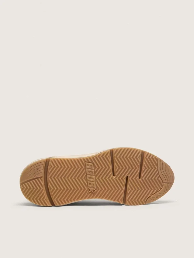 Men's Running Sole in mesh and white nappa