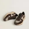Men's Running Sole in nylon and suede with printed star and leather heel tab