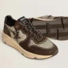 Men's Running Sole in nylon and suede with printed star and leather heel tab