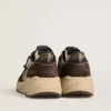 Men's Running Sole in nylon and suede with printed star and leather heel tab