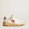 Men's Running Sole with leather star and heel tab with red print