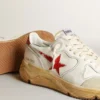 Men's Running Sole with leather star and heel tab with red print