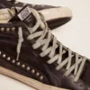 Men's Slide black with studs
