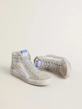 Men’s Slide in leather with suede details