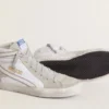 Men's Slide in leather with suede details