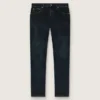 Men’s slim-fit jeans in dark indigo stretch denim