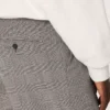 Men’s slim-fit pants in gray Prince of Wales check