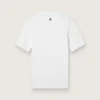 Men's slim-fit white sports T-shirt
