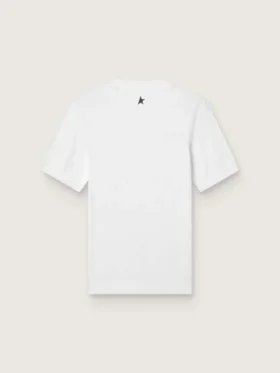 Men’s slim-fit white sports T-shirt