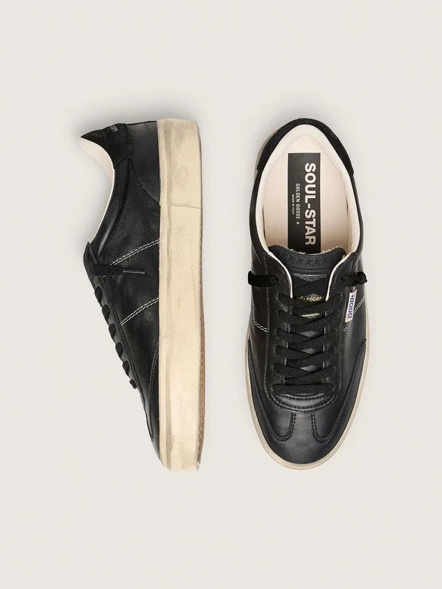 Men’s Soul Star in black bio-based nappa