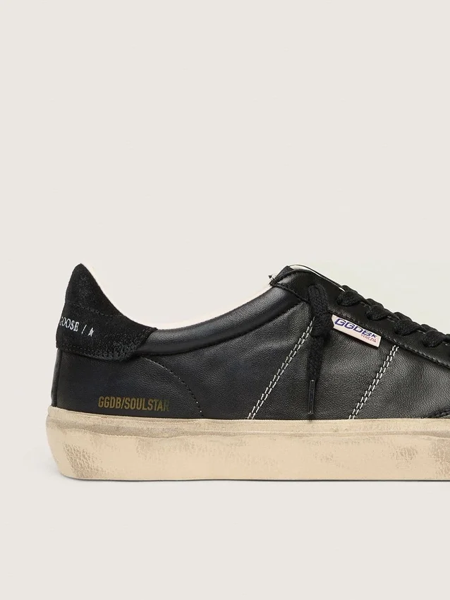 Men’s Soul Star in black bio-based nappa