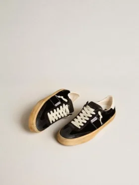 Men’s Soul Star in black velvet with white leather heel tab