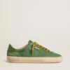 Men's Soul Star in green suede with green leather heel tab