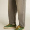 Men's Soul Star in green suede with green leather heel tab