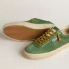 Men's Soul Star in green suede with green leather heel tab