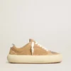 Men's Space-Star Cube in tobacco suede with perforated star