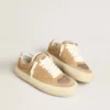 Men's Space-Star Cube in tobacco suede with perforated star