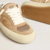 Men's Space-Star Cube in tobacco suede with perforated star