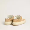 Men's Space-Star Cube in tobacco suede with perforated star