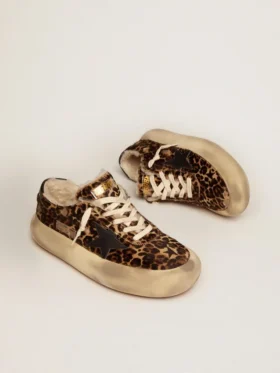 Men’s Space-Star in animal print pony skin and shearling lining