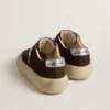 Men's Space-Star in dark brown suede with metallic silver heel tab