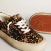 Men's Space-Star in leopard print pony skin with black star and heel