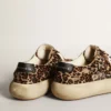 Men's Space-Star in leopard print pony skin with black star and heel