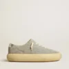 Men's Space-Star shoes in ice-gray suede with perforated star