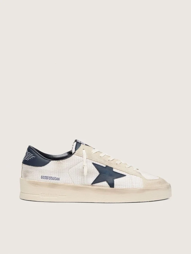 Men’s Stardan in beige suede with blue star