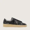 Men's Stardan in black leather with black leather star and heel tab