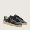 Men's Stardan in black leather with black leather star and heel tab