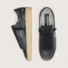 Men's Stardan in black leather with black leather star and heel tab