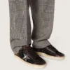 Men's Stardan in brown suede and black mesh with white leather star and nappa leather inserts