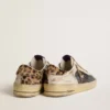 Men's Stardan in nappa and mesh with leopard-print pony skin heel tab