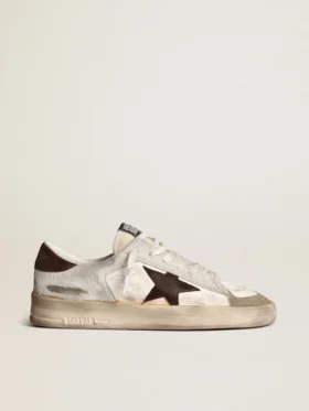 Men’s Stardan in nappa and pony skin with brown suede star