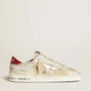 Men's Stardan in nubuck and crackle leather with silver metallic leather star
