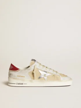 Men's Stardan in nubuck and crackle leather with silver metallic leather star
