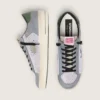Men's Stardan in powder-blue suede with green leather star and heel tab